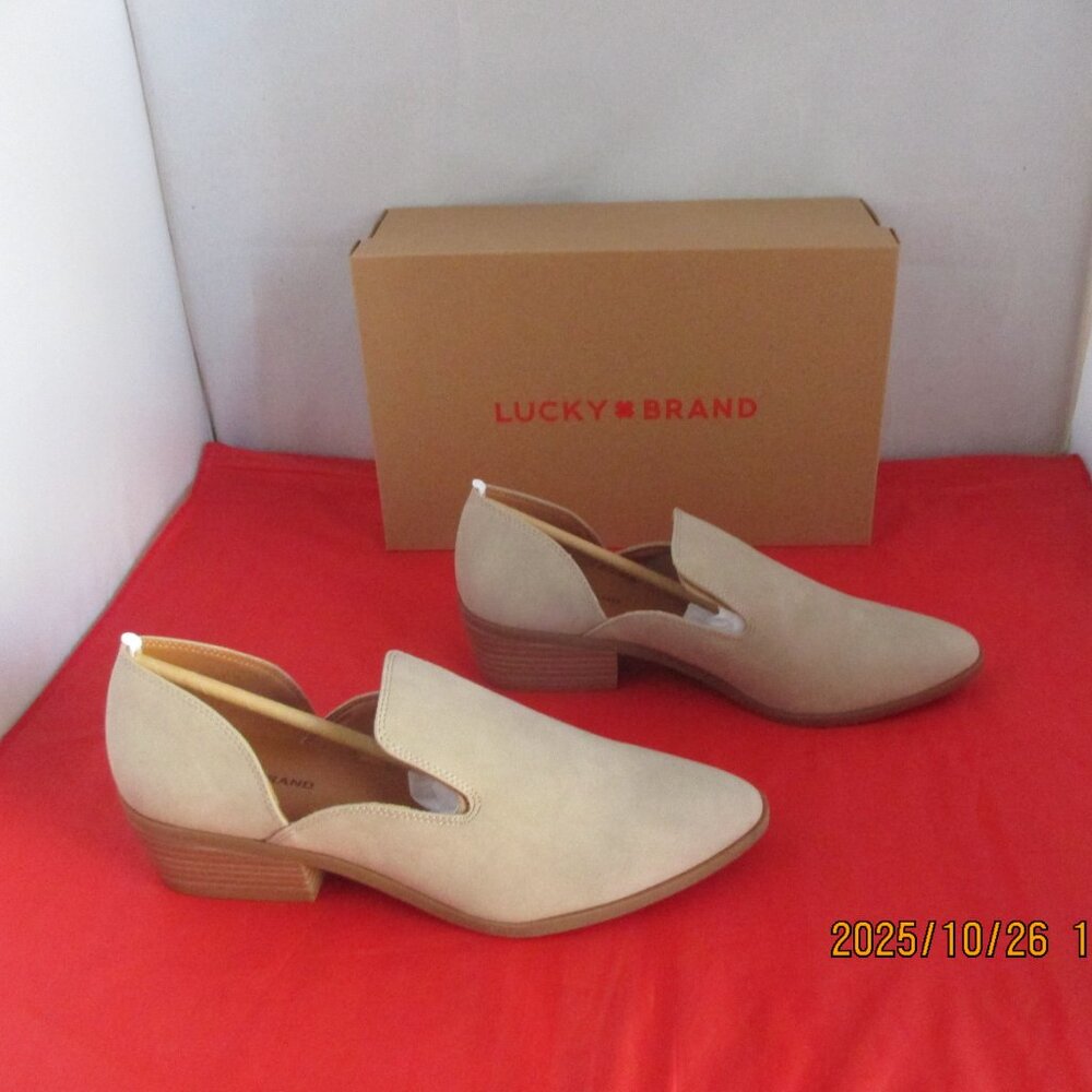 LUCKY BRAND Mizina Faux Leather Shooties $99 - US Size 9 - Dune - 1397 - Picture 1 of 11